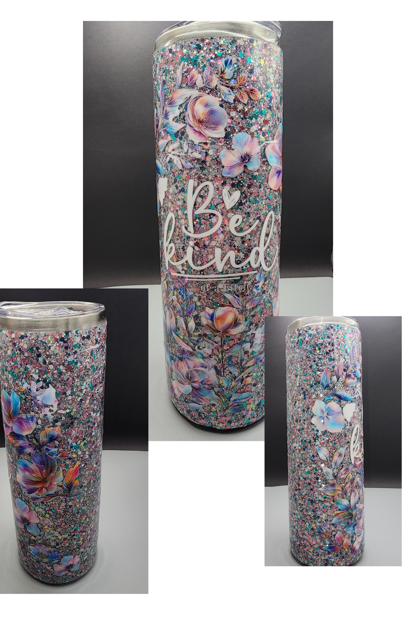 30 oz pastel floral Be Kind...of a b...